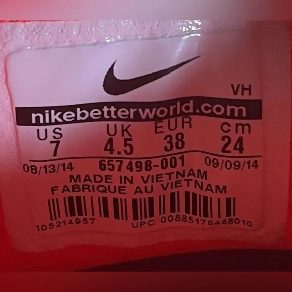 Nike Dual Fusion Womens Size 7 Running Shoes Sneakers Gray Coral 657498-001 - Picture 9 of 10